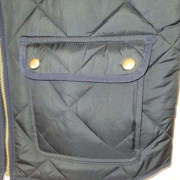 JCrew Quited Vest Gold Accents Size Medium NWOT - Picture 4 of 6